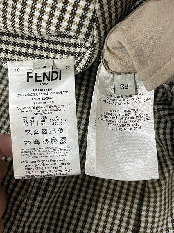 Fendi FENDI Summer Houndstooth Women's Shorts 0089 Size 28" / US 6 / IT 42 - 7 Thumbnail