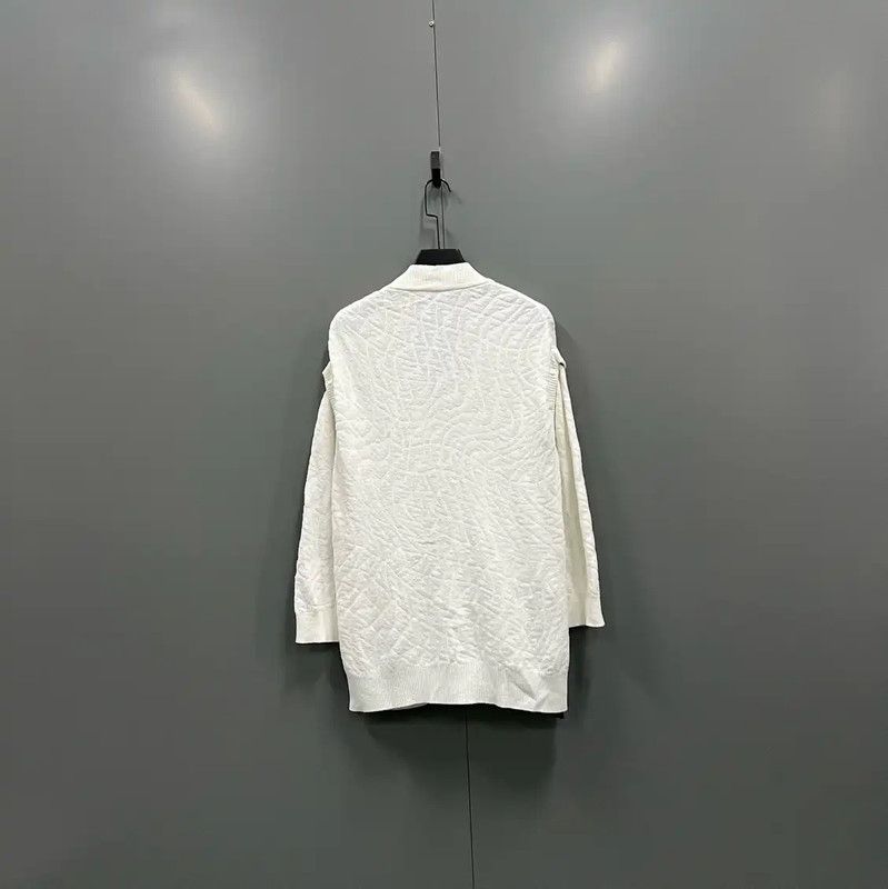 Fendi Fendi White Wool Long Sleeve Cardigan 0089 Size ONE SIZE - 3 Thumbnail