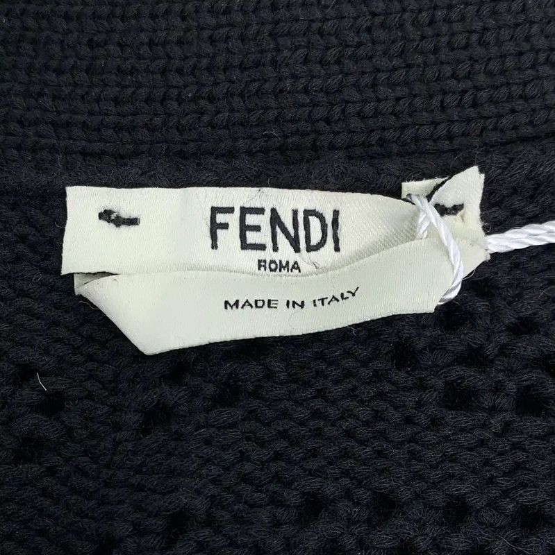 Fendi Fendi Black Cotton Women's Cardigan 0089 Size XS / US 0-2 / IT 36-38 - 5 Thumbnail