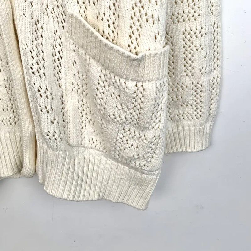 Fendi Fendi Women's Beige Cotton Cardigan 0089 Size S / US 4 / IT 40 - 4 Thumbnail