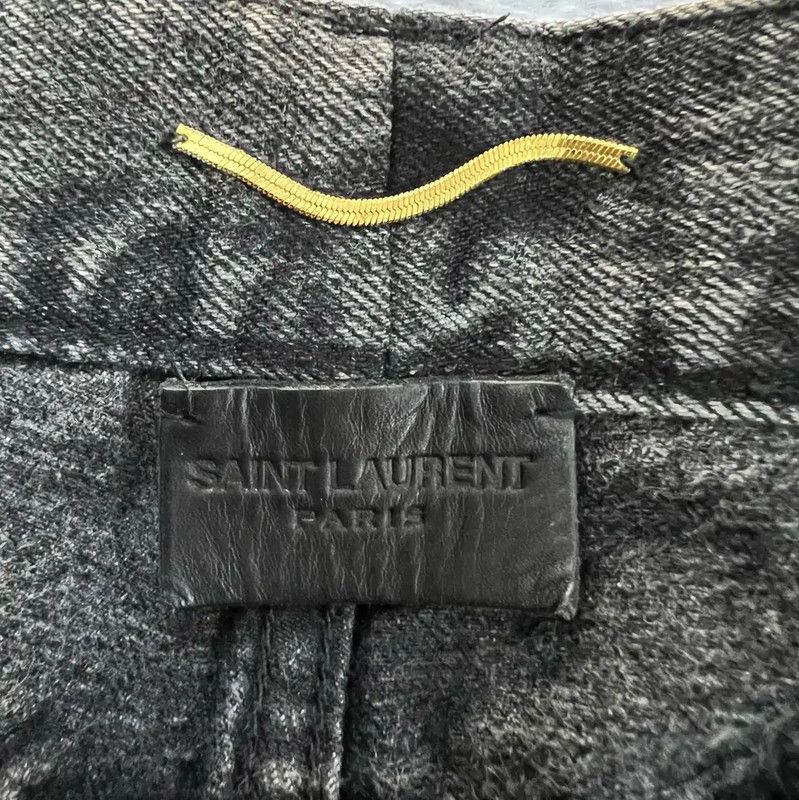 Yves Saint Laurent YSL Summer Gray Cotton Women's Shorts 0089 Size 28" / US 6 / IT 42 - 3 Thumbnail
