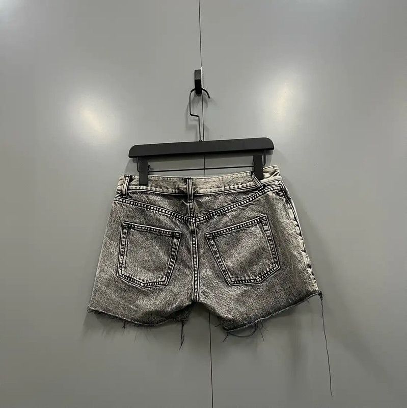Yves Saint Laurent YSL Summer Gray Cotton Women's Shorts 0089 Size 28" / US 6 / IT 42 - 2 Thumbnail