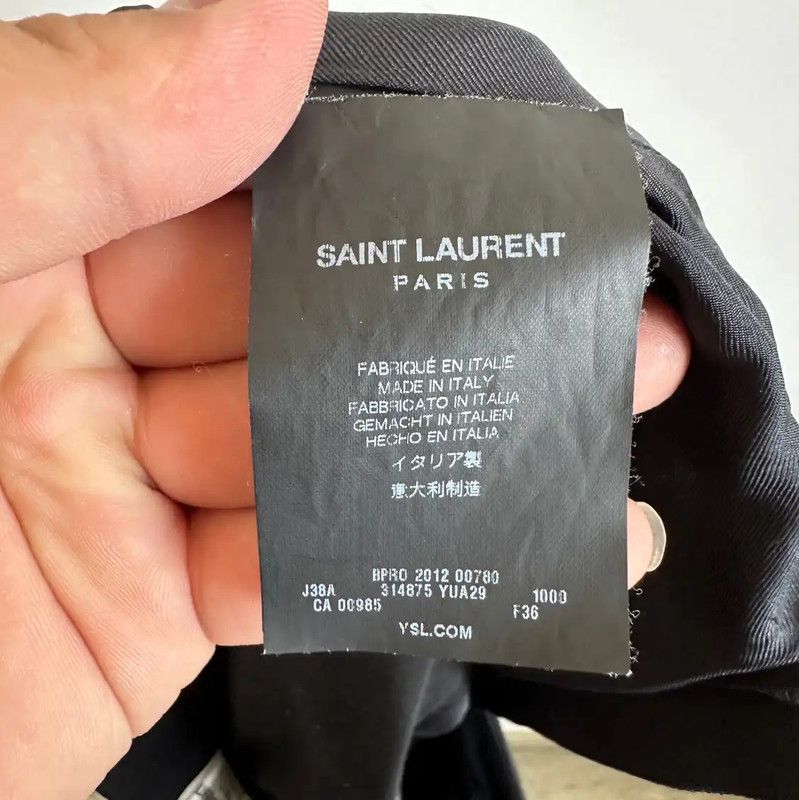 Yves Saint Laurent YSL Black Cotton Women’s Mini Skirt 0089 Size 23" - 4 Thumbnail