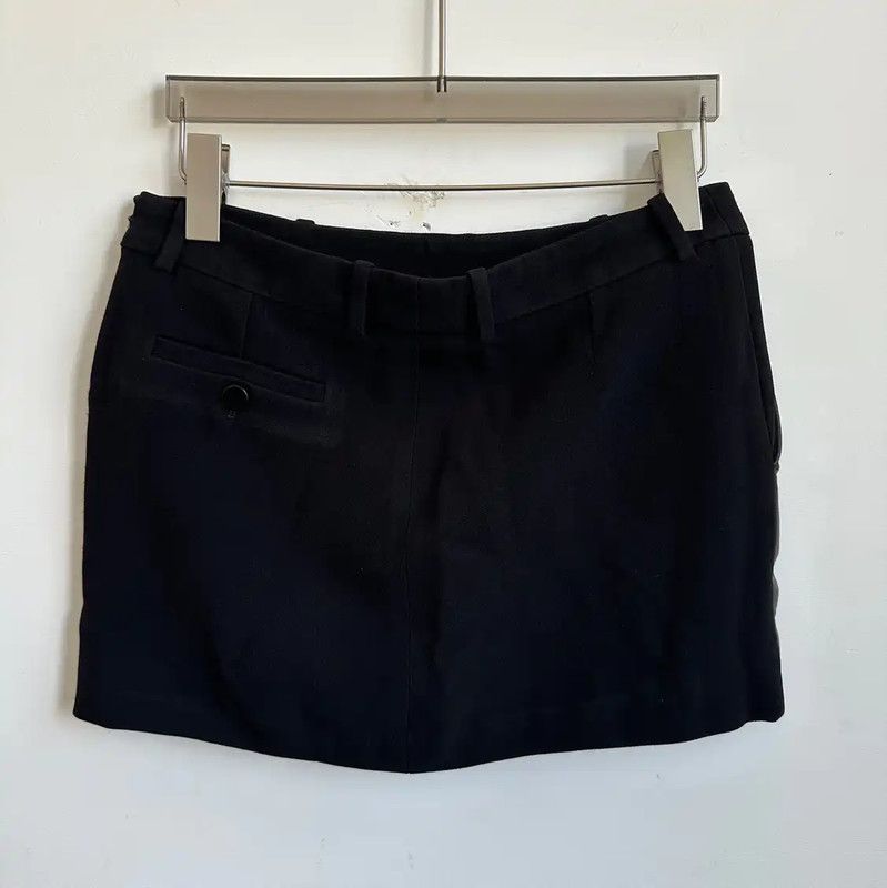 Yves Saint Laurent YSL Black Cotton Women’s Mini Skirt 0089 Size 23" - 2 Thumbnail