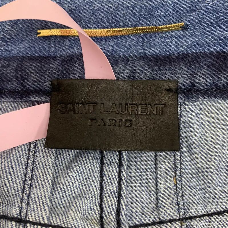 Yves Saint Laurent YSL Women's Dark Blue Cotton Shorts 0089 Size 28" / US 6 / IT 42 - 5 Thumbnail