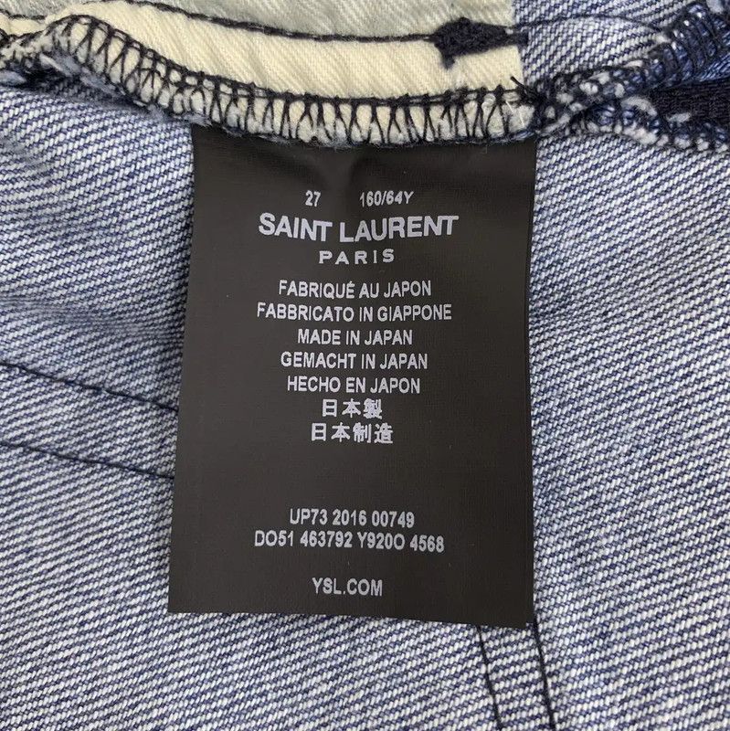 Yves Saint Laurent YSL Women's Dark Blue Cotton Shorts 0089 Size 28" / US 6 / IT 42 - 6 Thumbnail