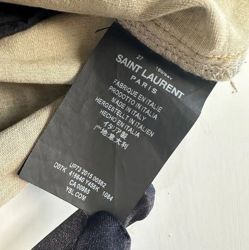 Yves Saint Laurent YSL Color Block Cotton Women's Mini Skirt 0089 Size 23" - 5 Thumbnail