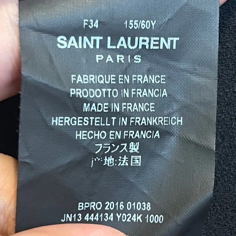 Yves Saint Laurent YSL Black Wool Layered Mini Skirt for Summer 0089 Size 23" - 5 Thumbnail