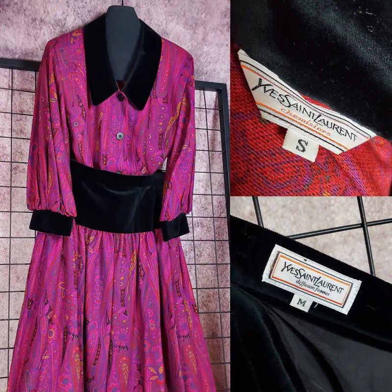 Yves Saint Laurent YSL Women's Short Sleeve Cardigan in Pink 0089 Size S / US 4 / IT 40 - 2 Thumbnail