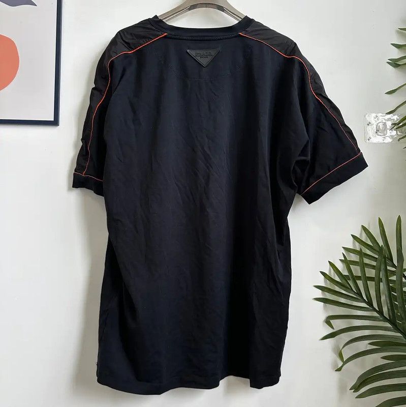 Prada Prada Black Cotton XXXL Men's T-Shirt Size US XXL / EU 58 / 5 - 2 Thumbnail