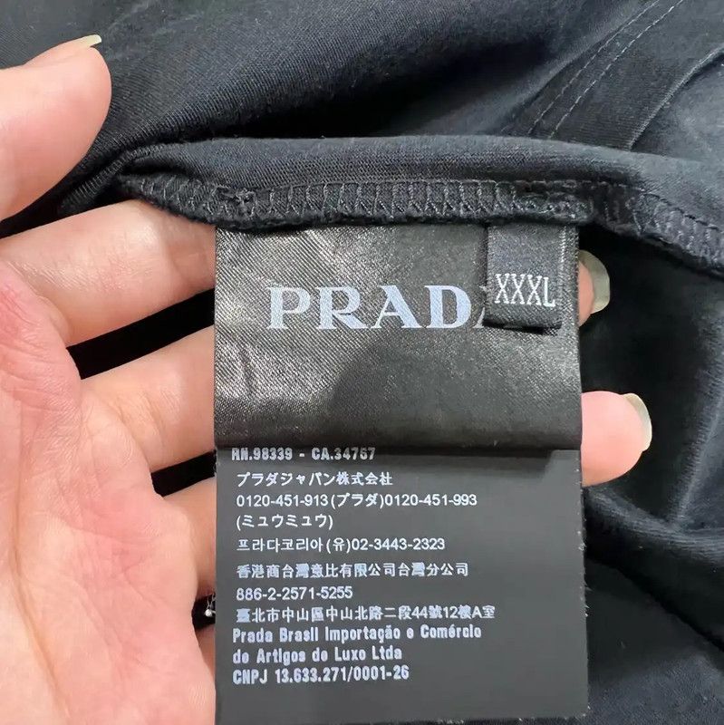 Prada Prada Black Cotton Men's T-Shirt Size US XXL / EU 58 / 5 - 4 Thumbnail
