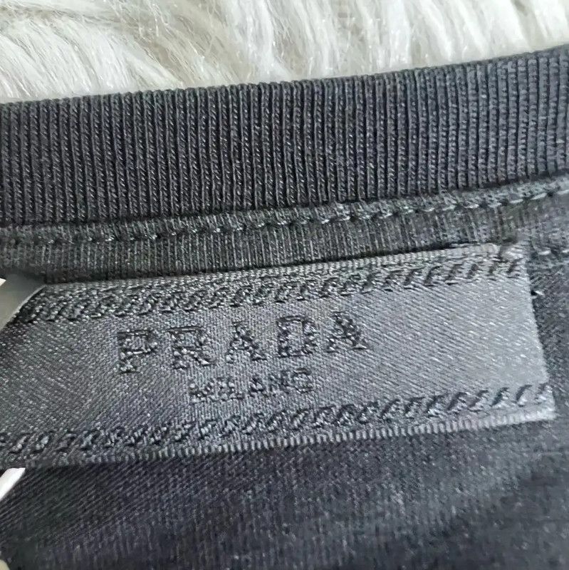 Prada Prada Black Cotton Men's T-Shirt Size US XXL / EU 58 / 5 - 3 Thumbnail