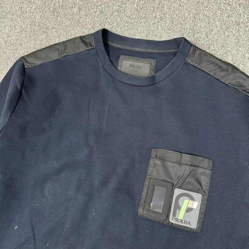 Prada Prada Cotton Sweatshirt in Navy Blue for Men Size US XXL / EU 58 / 5 - 3 Thumbnail