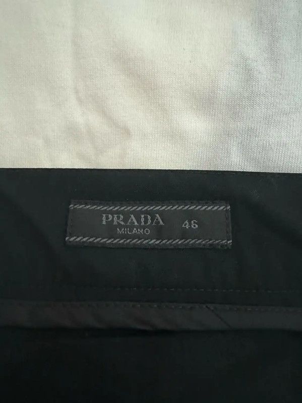 Prada Prada Black Embroidered Logo Relaxed Pants Size US 30 / EU 46 - 4 Thumbnail