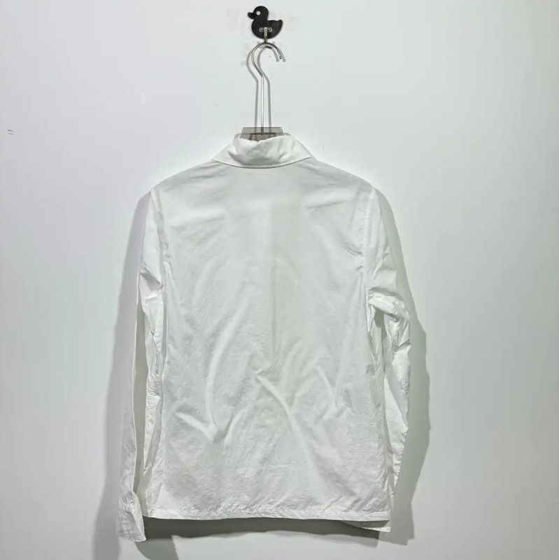 Prada Prada White Silk Blend Long Sleeve Shirt Size US M / EU 48-50 / 2 - 2 Thumbnail