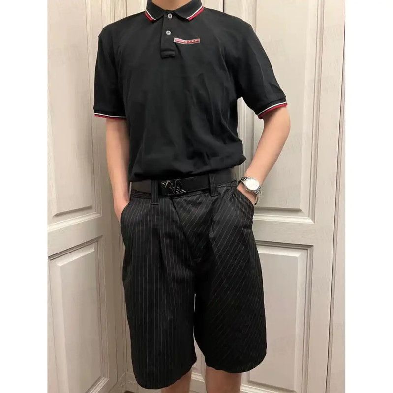 Prada Prada Black Cotton Polo Shirt for Men Size US XXL / EU 58 / 5 - 8 Thumbnail