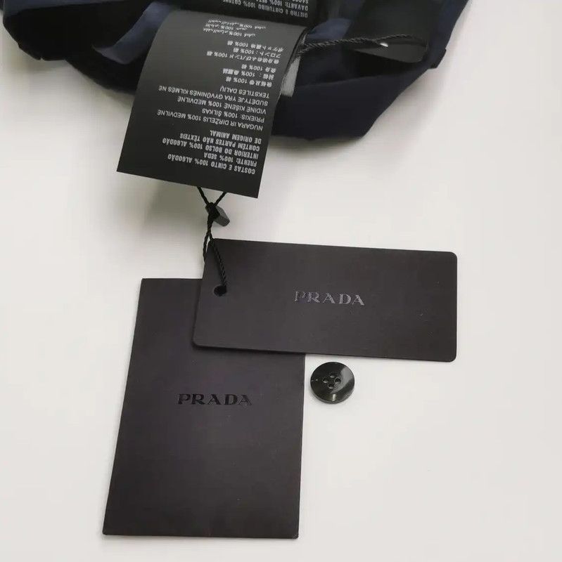 Prada Prada Black Cotton Embroidered Logo Men's Shorts Size US 30 / EU 46 - 3 Thumbnail