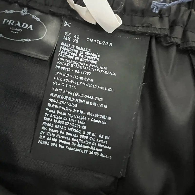 Prada Prada Black Logo Cotton Casual Pants Size US 30 / EU 46 - 5 Thumbnail