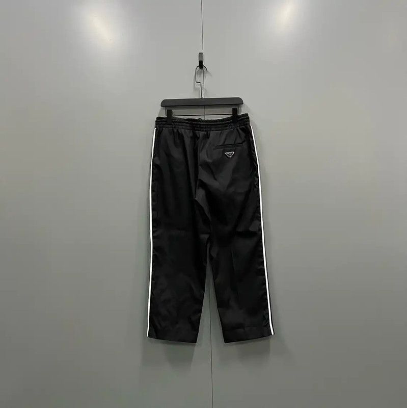 Prada Prada Black Logo Cotton Casual Pants Size US 30 / EU 46 - 2 Thumbnail