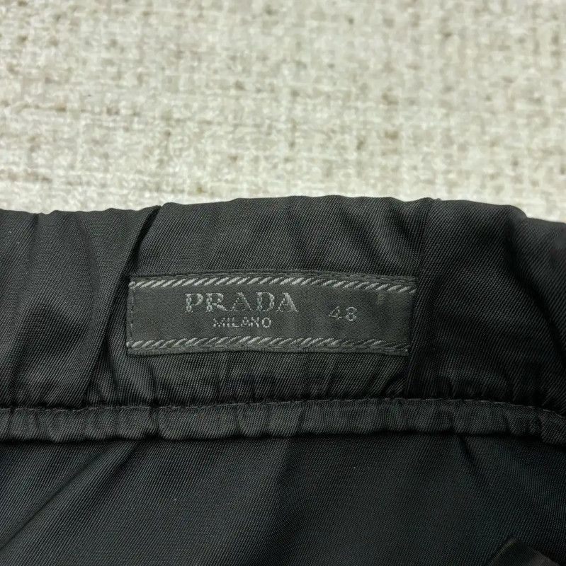 Prada Prada Men's Summer Black Nylon Logo Shorts Size US 34 / EU 50 - 4 Thumbnail