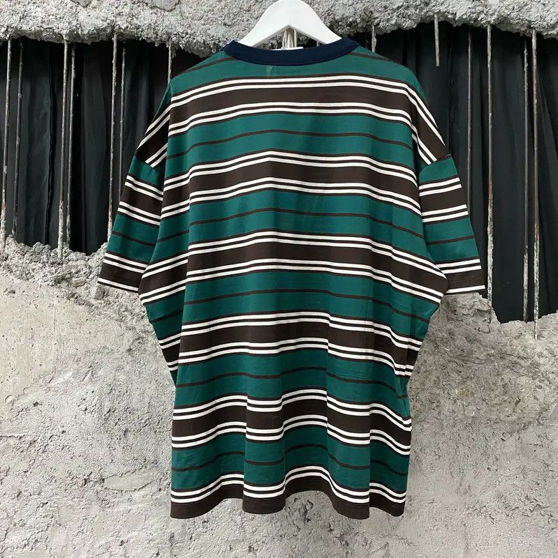 Prada Prada Striped Men's T-Shirt in Green and Brown Size US M / EU 48-50 / 2 - 2 Thumbnail