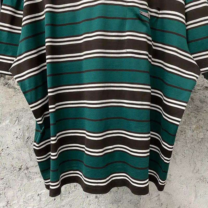 Prada Prada Striped Men's T-Shirt in Green and Brown Size US M / EU 48-50 / 2 - 4 Thumbnail