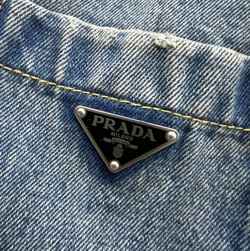 Prada Prada Short Sleeve Denim Shirt for Men Size US M / EU 48-50 / 2 - 2 Thumbnail