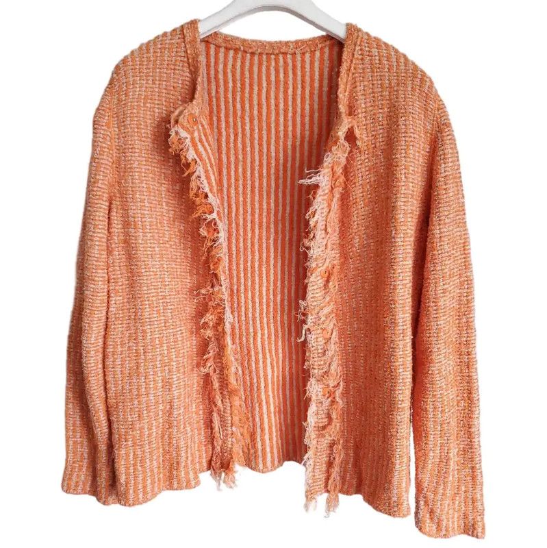 Prada Prada Spring Orange Long Sleeve Cardigan Size XS / US 0-2 / IT 36-38 - 2 Thumbnail