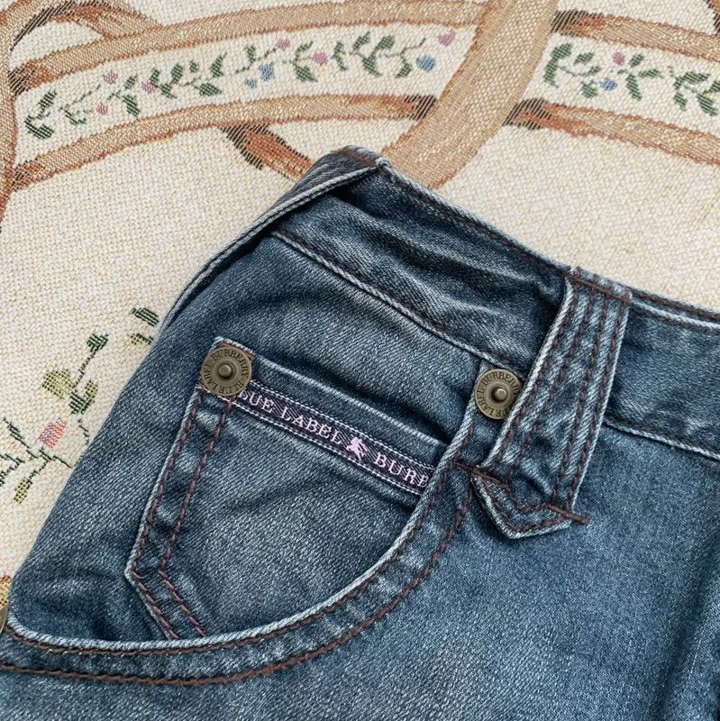 Burberry Blue Cotton Mini Skirt for Women