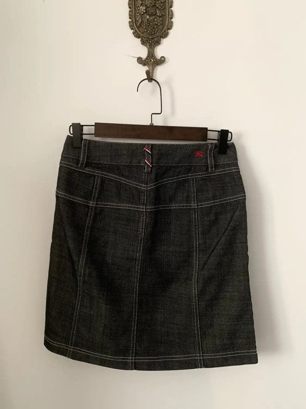 Burberry Burberry Women's Black Gray Cotton Skirt Size 23" - 5 Thumbnail