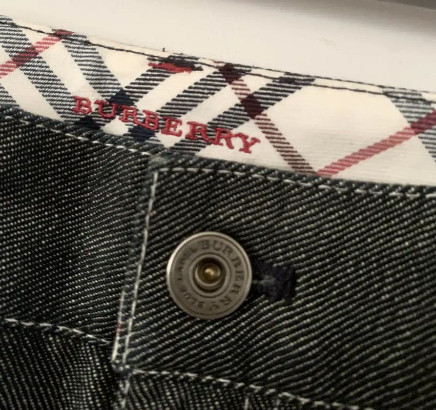 Burberry Burberry Women's Black Gray Cotton Skirt Size 23" - 3 Thumbnail