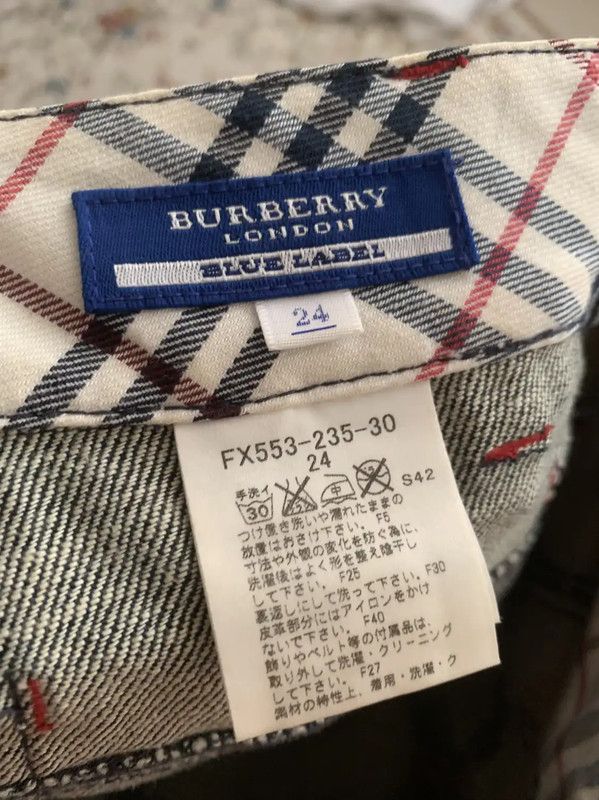 Burberry Burberry Women's Black Gray Cotton Skirt Size 23" - 8 Thumbnail