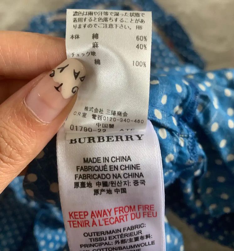 Burberry Burberry Blue Polka Dot Mid-Length Dress Size M / US 6-8 / IT 42-44 - 7 Thumbnail