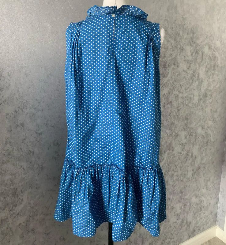 Burberry Burberry Blue Polka Dot Mid-Length Dress Size M / US 6-8 / IT 42-44 - 4 Thumbnail