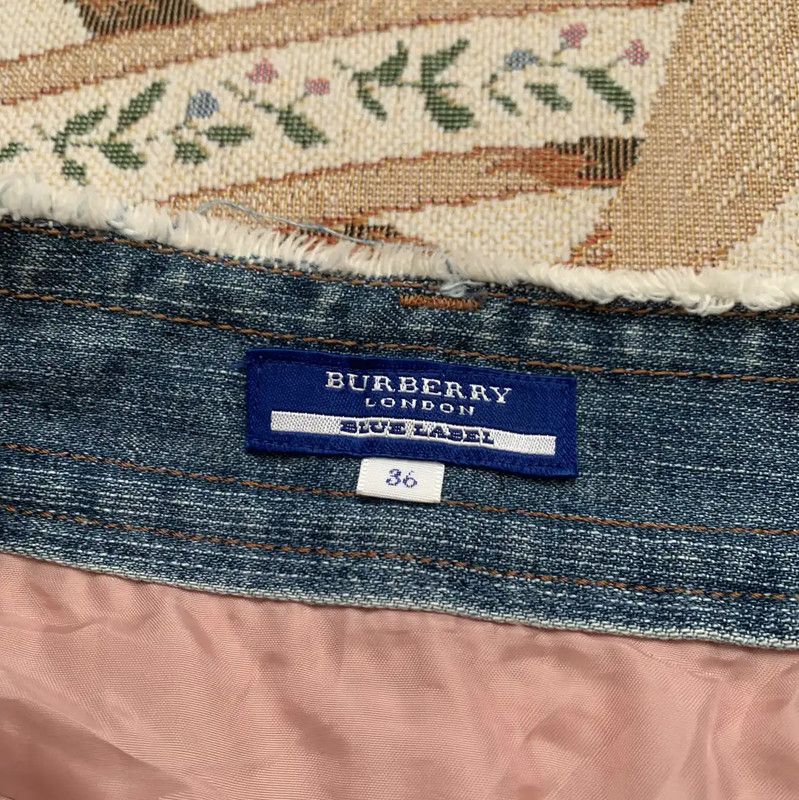 Burberry Burberry Pink Wool Midi Skirt for Women Size 23" - 7 Thumbnail