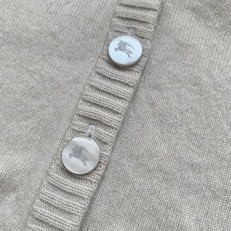 Burberry Burberry Light Blue Wool Cardigan for Women Size M / US 6-8 / IT 42-44 - 4 Thumbnail