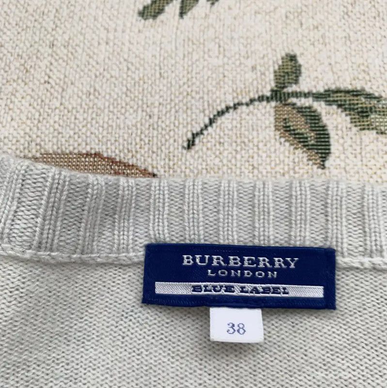 Burberry Burberry Light Blue Wool Cardigan for Women Size M / US 6-8 / IT 42-44 - 5 Thumbnail