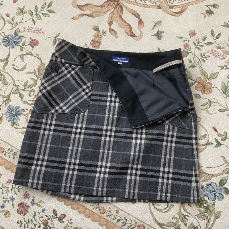 Burberry Burberry Gray Wool Women's Skirt Size 23" - 3 Thumbnail