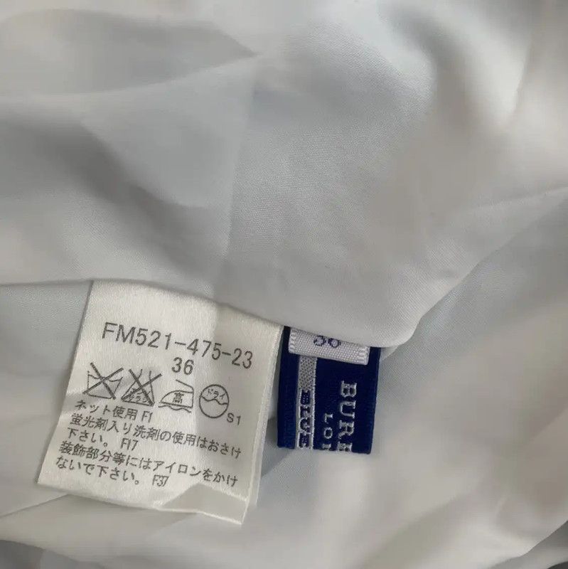 Burberry Burberry Women's White Cotton Dress with Blue Checks Size S / US 4 / IT 40 - 5 Thumbnail
