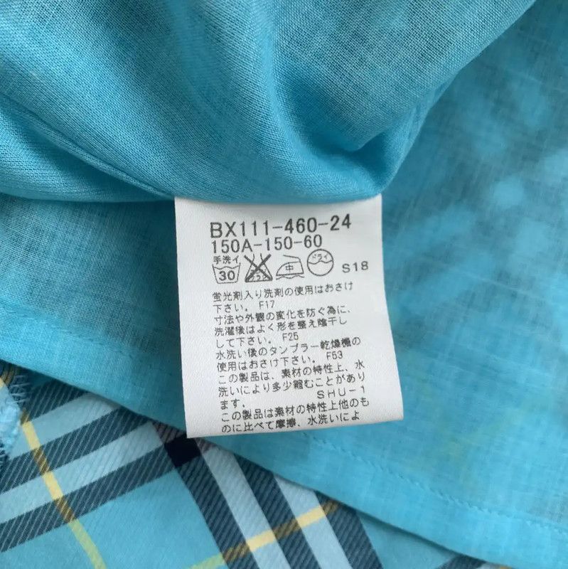 Burberry Burberry Blue Irregular Cotton Skirt Size 23" - 6 Thumbnail