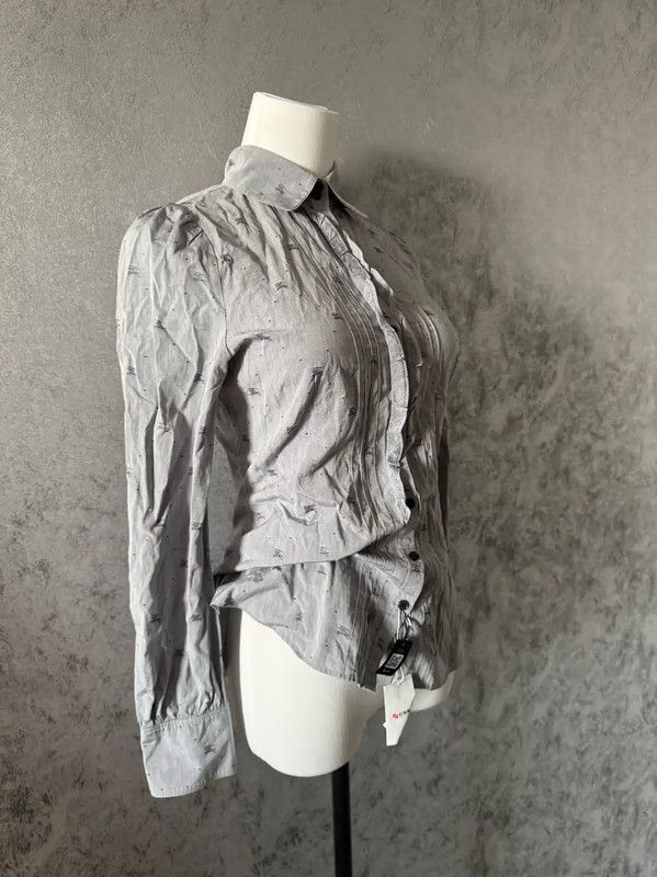 Burberry Burberry Gray Cotton Long Sleeve Shirt Size M / US 6-8 / IT 42-44 - 5 Thumbnail