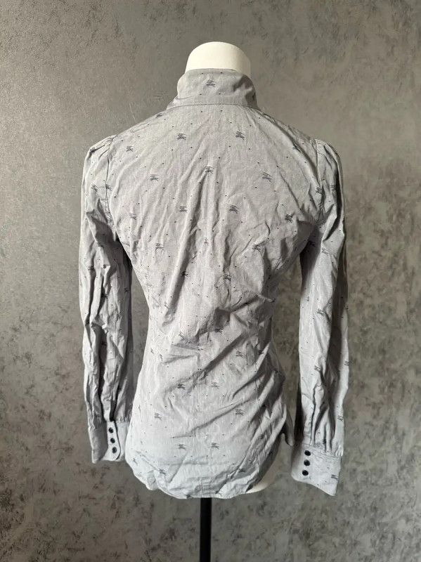 Burberry Burberry Gray Cotton Long Sleeve Shirt Size M / US 6-8 / IT 42-44 - 8 Thumbnail