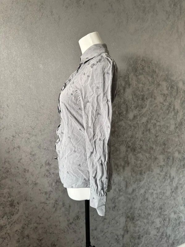 Burberry Burberry Gray Cotton Long Sleeve Shirt Size M / US 6-8 / IT 42-44 - 6 Thumbnail