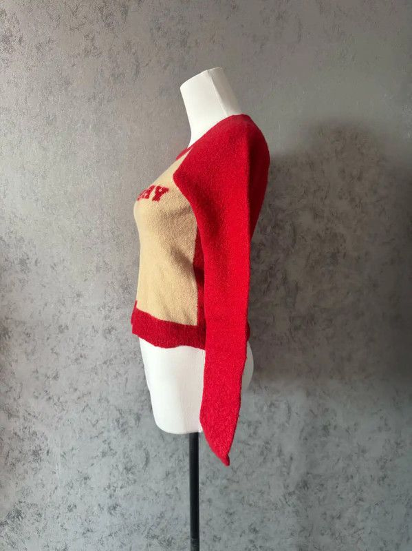 Burberry Burberry Color-Block Wool Long Sleeve Sweater Size S / US 4 / IT 40 - 3 Thumbnail