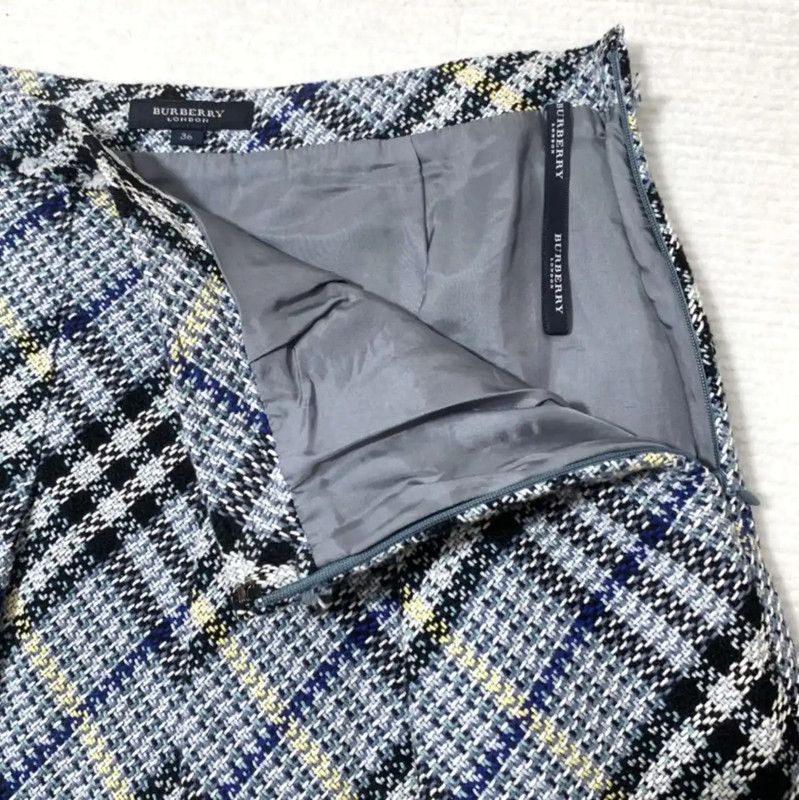 Burberry Burberry Blue Cotton Women’s Mini Skirt Size 23" - 2 Thumbnail