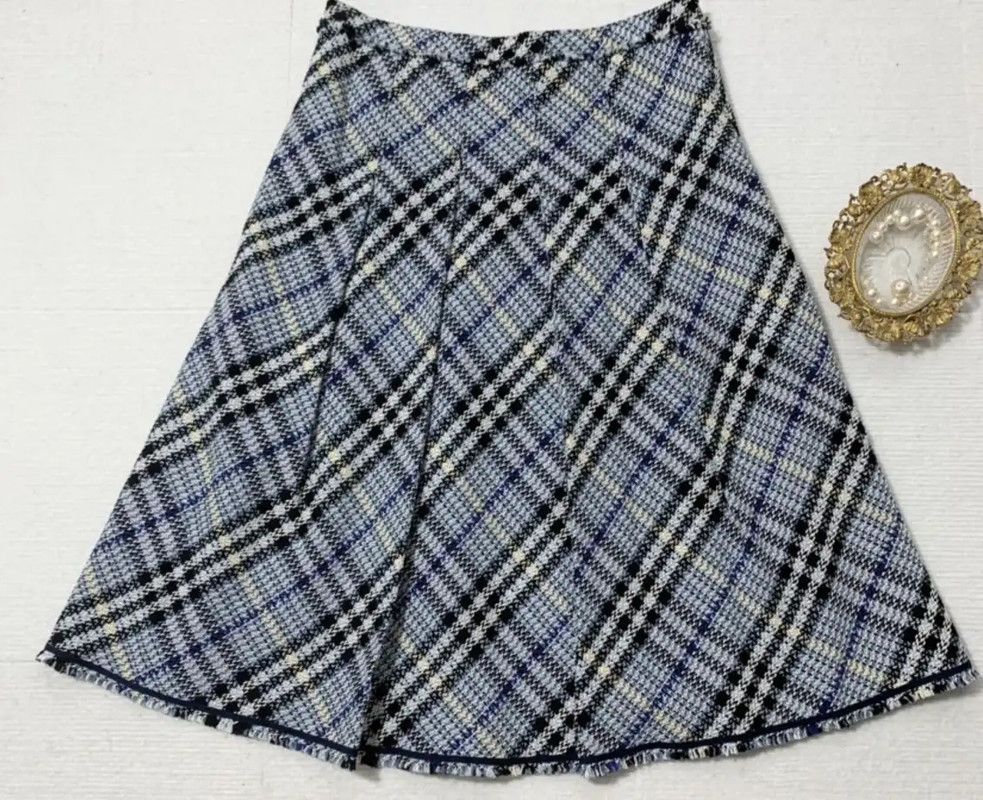 Burberry Burberry Blue Cotton Women’s Mini Skirt Size 23" - 5 Thumbnail