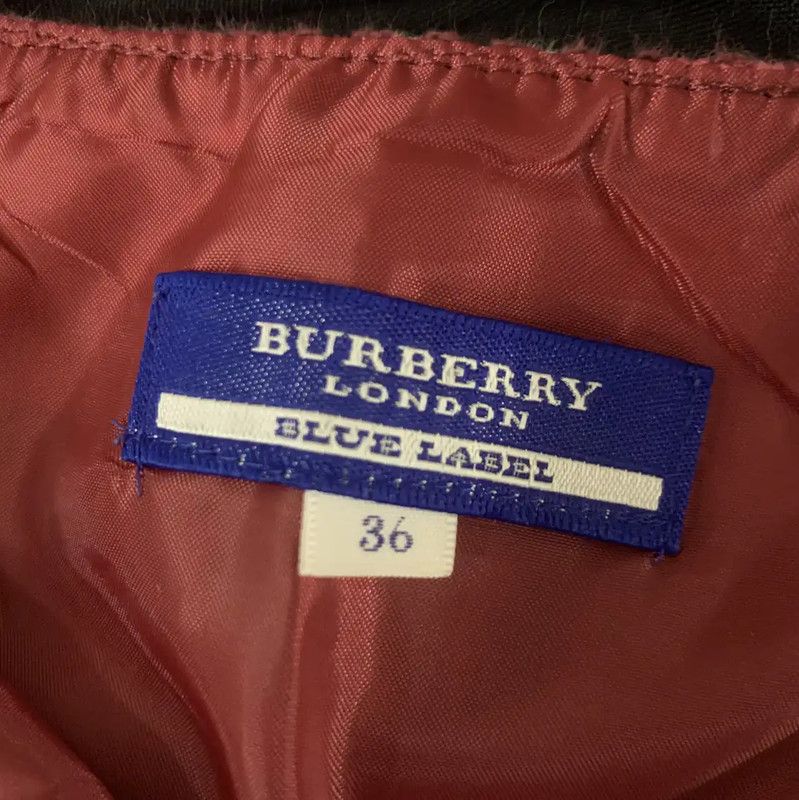Burberry Burberry Short Plaid Cotton Skirt in Burgundy Size 23" - 4 Thumbnail