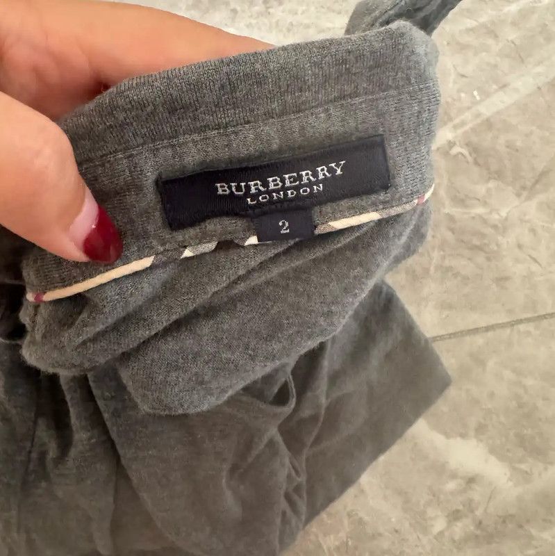Burberry Burberry Long Sleeve Gray Cotton Blend Top Size M / US 6-8 / IT 42-44 - 8 Thumbnail