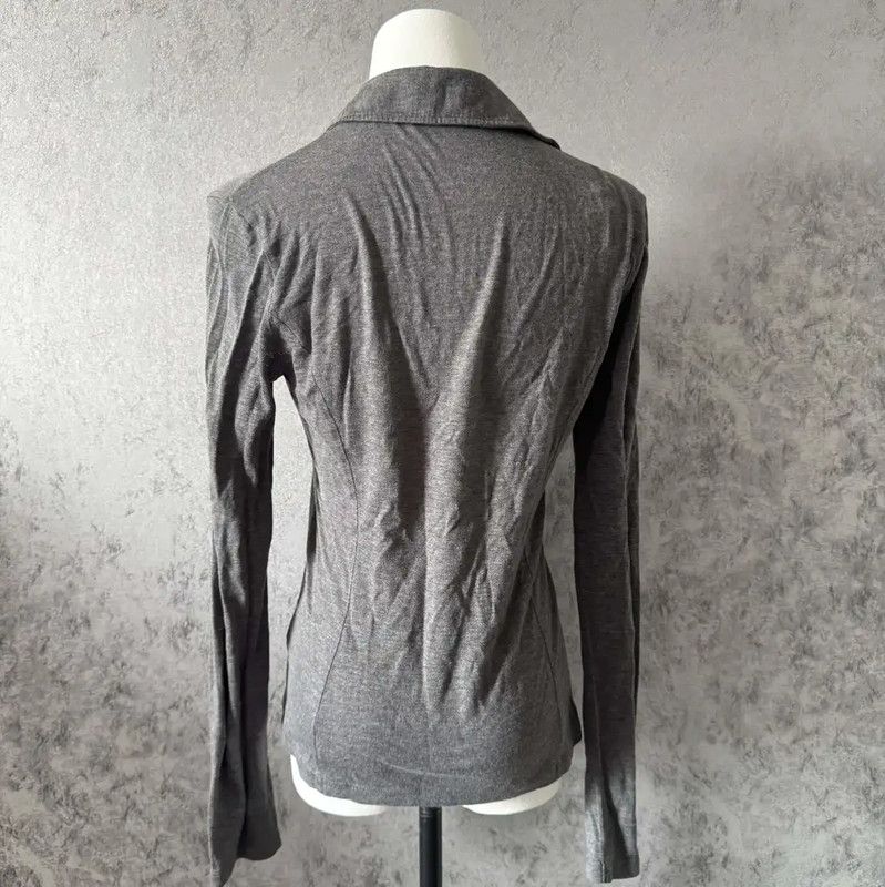 Burberry Burberry Long Sleeve Gray Cotton Blend Top Size M / US 6-8 / IT 42-44 - 7 Thumbnail