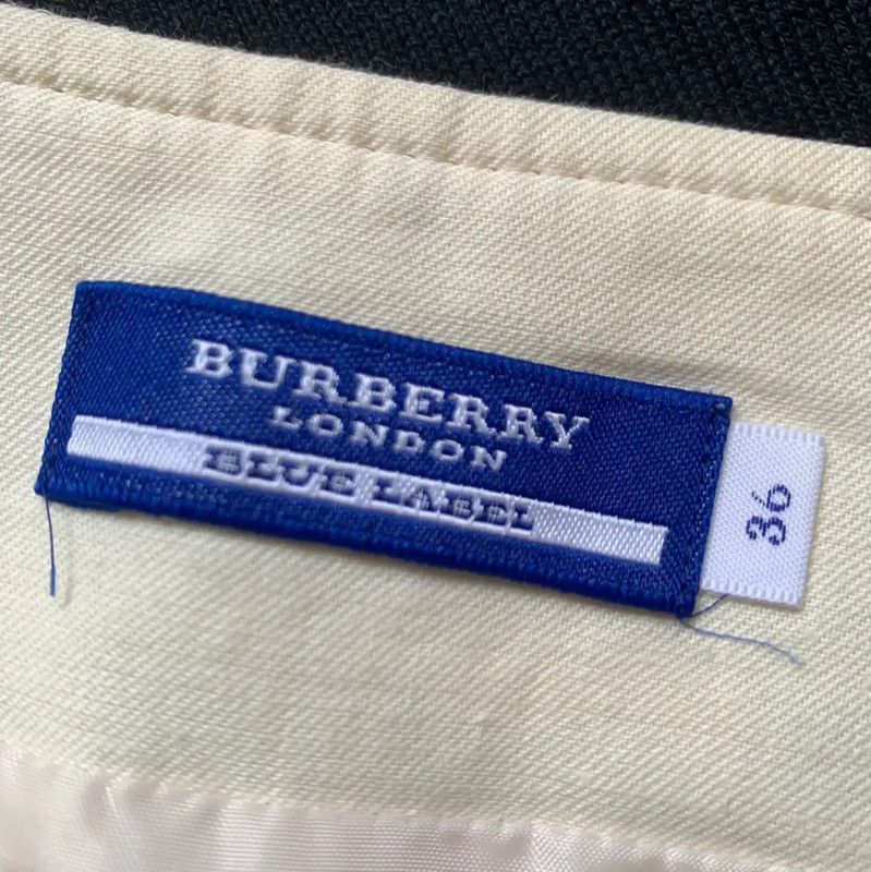 Burberry Burberry Khaki Plaid Cotton Blend Skirt Size 23" - 4 Thumbnail